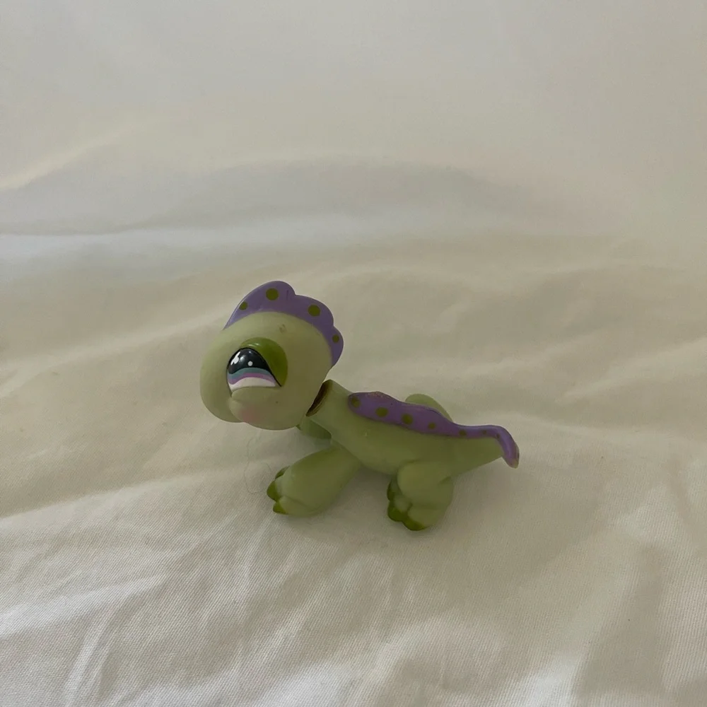 Littlest Pet Shop Single Pet Iguana Lizard #734 Green Purple